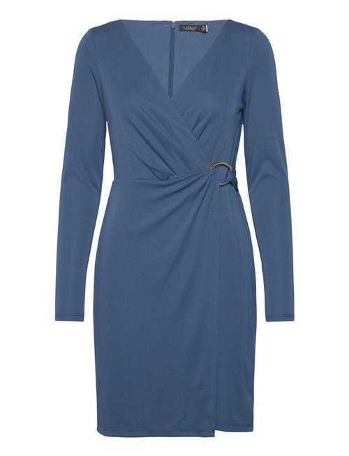 Lauren Ralph Lauren Ring-Trim Stretch Jersey Cocktail Dress Lauren Ralph Lauren Blue