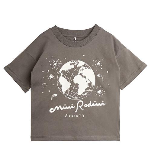 Se Mini Rodini Mini Rodini T-shirt - Society - GrÃ¥ ved KidsWorld