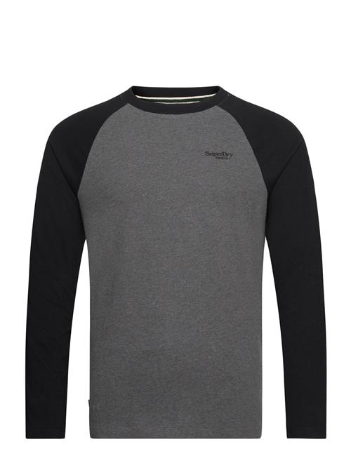 Superdry Essential Baseball Ls Top Superdry Grey