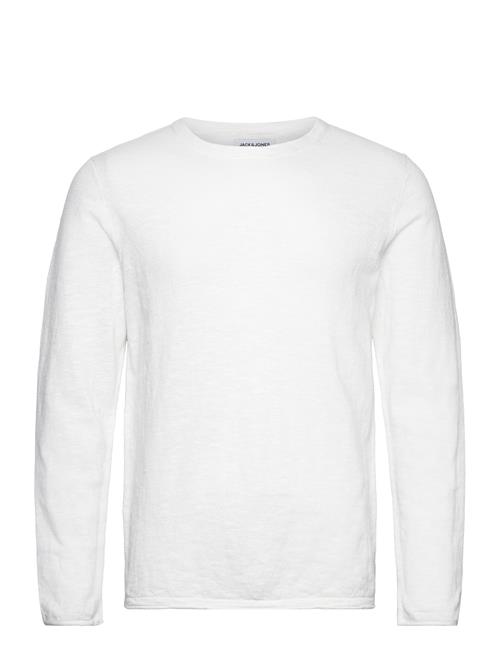 Se Jack & Jones Jjelinen Knit Crew Neck Sn Jack & J S White ved Booztlet