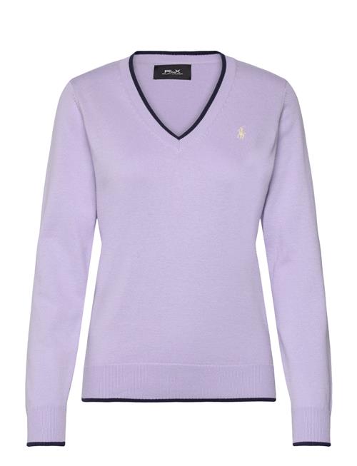 Ralph Lauren Golf Cotton-Blend V-Neck Sweater Ralph Lauren Golf Purple