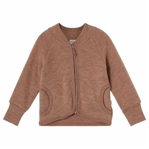 Kuling Adelaide Uldfleecejakke Walnut Melange 74/80 cm  Brun  74/80 cm  Unisex