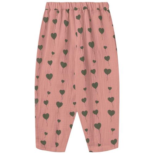 Se Fliink Hjerte Print Økologisk Bomuldsbukser Ash Rose | Lyserød | 18 months ved Babyshop