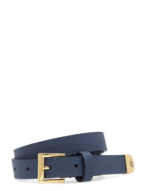 Lauren Ralph Lauren Pebbled Leather-Lrl Cap 20-Blt-Sny Lauren Ralph Lauren Blue