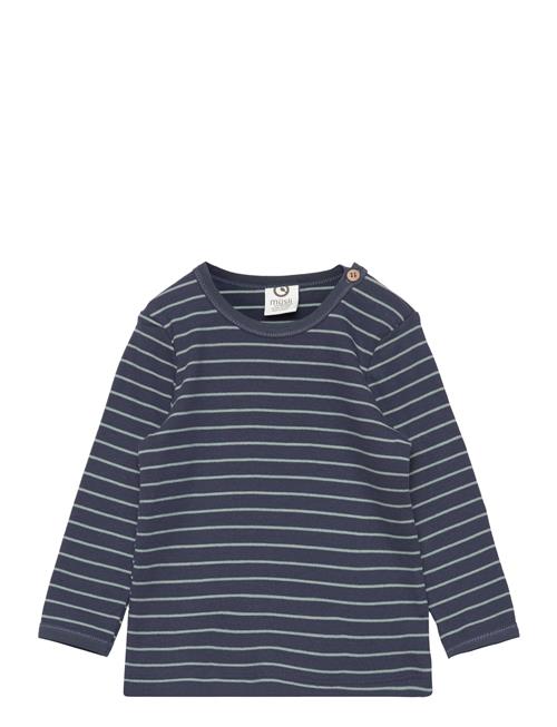 Müsli by Green Cotton Stripe Rib L/S T Baby Müsli By Green Cotton Navy