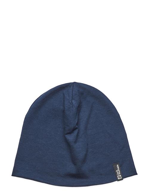 Se Jack Wolfskin Merino Beanie Jack Wolfskin Blue ved Booztlet