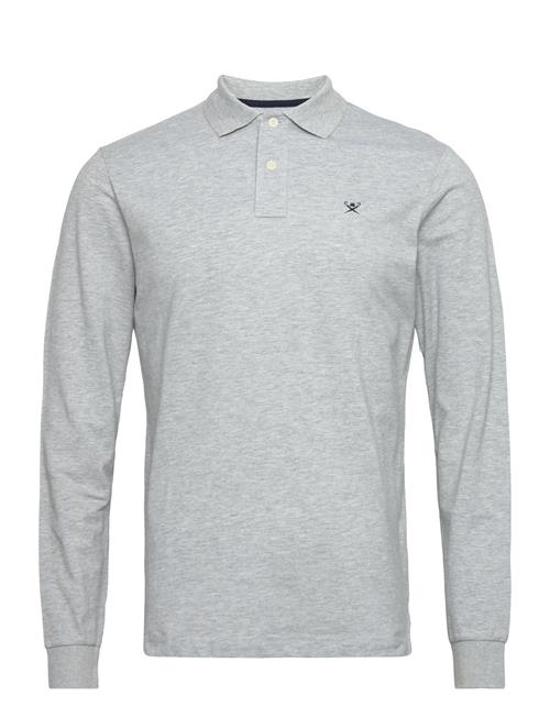 Se Hackett London Slim Fit Logo Ls Hackett London Grey ved Booztlet