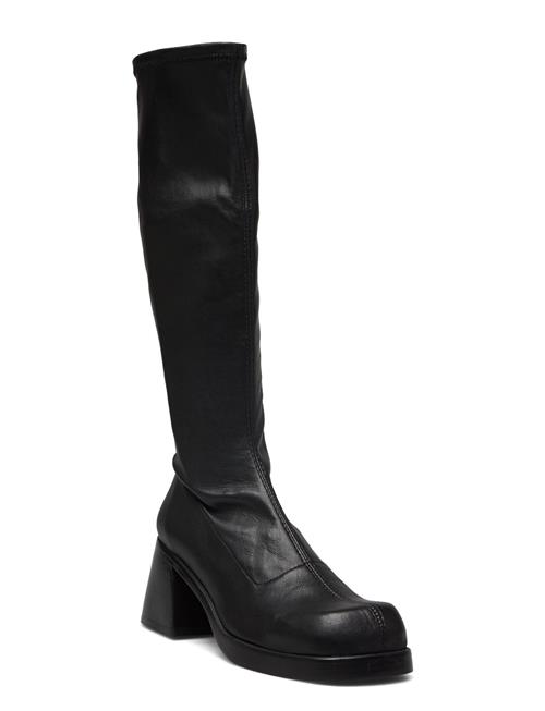 Se MIISTA Hedy Black Stretch Tall Boots MIISTA Black ved Booztlet