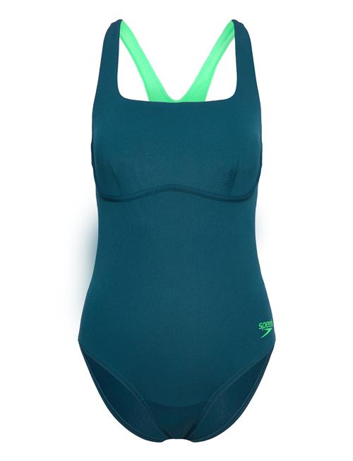 Speedo Womens Flex Band Swimsuit With Built In Swim Bra Speedo Green