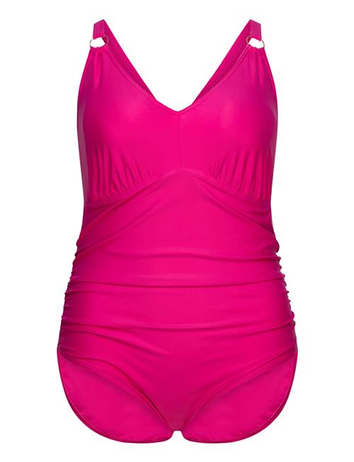 Speedo Womens Shaping V Neck 1 Piece Speedo Pink