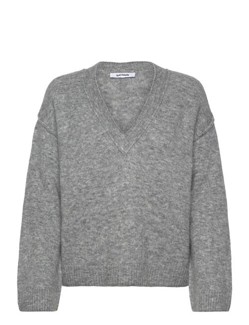 Se Soft Rebels Srallison V-Neck Knit Soft Rebels Grey ved Booztlet