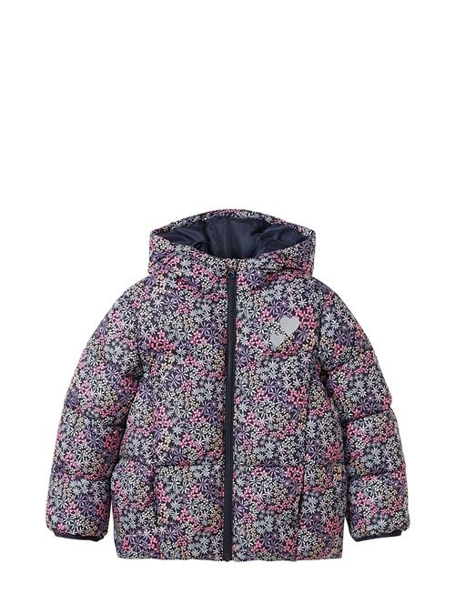 Se Tom Tailor All Over Printed Puffer Jacket Tom Tailor Purple ved Booztlet