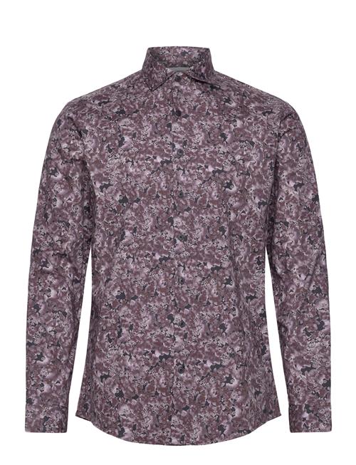 Aop Floral Shirt L/S Lindbergh Burgundy