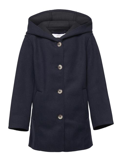 Se Mango Hooded Button Coat Mango Navy ved Booztlet