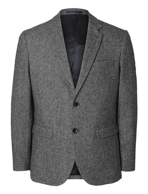 Se Selected Homme Slhslimadam Flannel Blazer Selected Homme Grey ved Booztlet