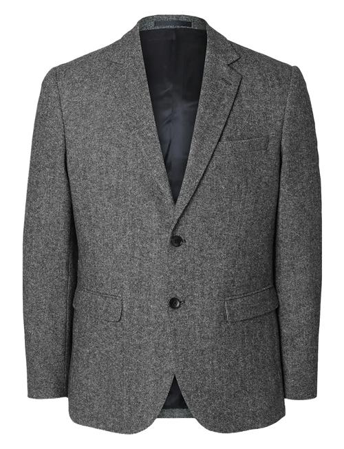 Slhslimadam Flannel Blazer Selected Grey