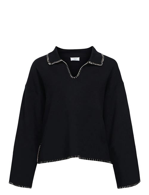 Objreynard Ls V-Neck Stich Pullover Div Object Black