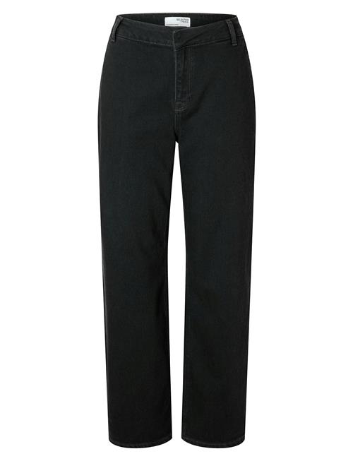 Se Selected Femme Slfmellie Mw Wide Jeans Selected Femme Black ved Booztlet