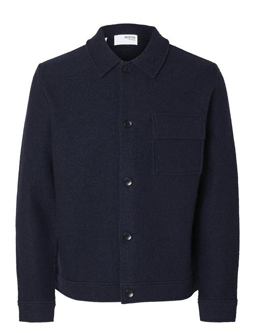 Selected Homme Slhnealy Ls Knit Shirt Jacket Noos Selected Homme Navy