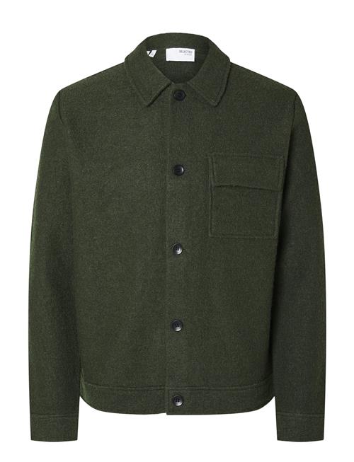 Selected Homme Slhnealy Ls Knit Shirt Jacket Noos Selected Homme Green