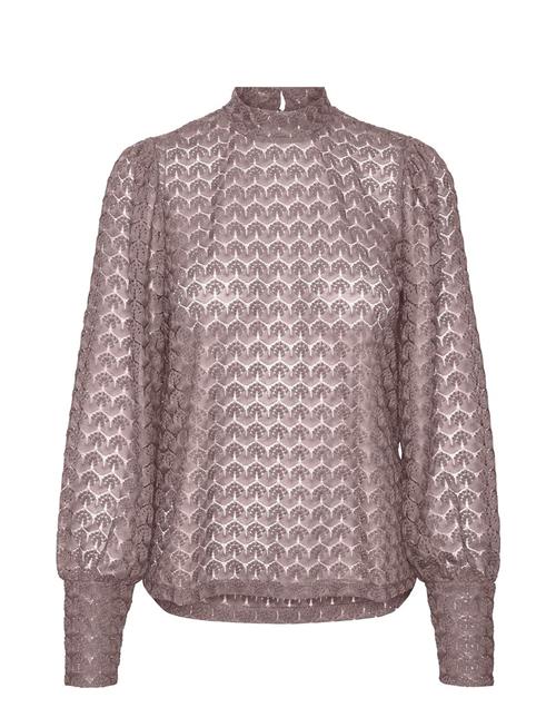 Vero Moda Vmbecca Ls High Neck Lace Top Jrs Noos Vero Moda Brown