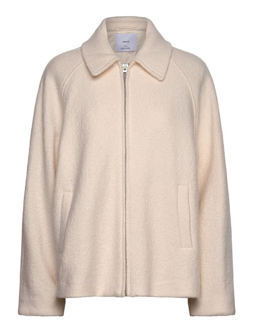 Mango Pocketed Wool-Blend Jacket Mango Cream