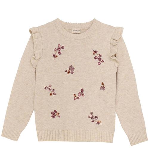 Se Minymo Bluse - Strik - Beige Melange ved KidsWorld