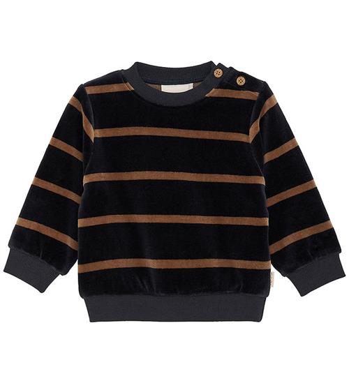 Se Minymo Minymo Sweatshirt - Velour - Dark Navy ved KidsWorld