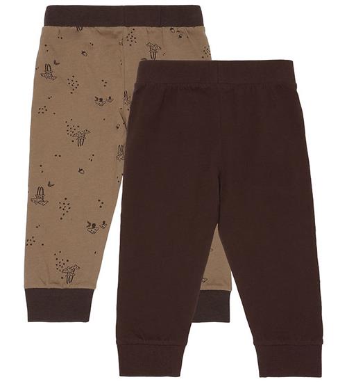 Se Mikk-Line Leggings - 2-pak - Chocolate Chip ved KidsWorld