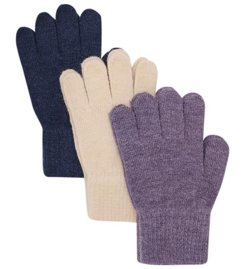 Minymo Minymo Handsker - Uld - 3-pak - Purple Sage