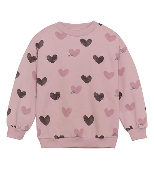 Se Minymo Minymo Sweatshirt - Dawn Pink m. Hjerter ved KidsWorld