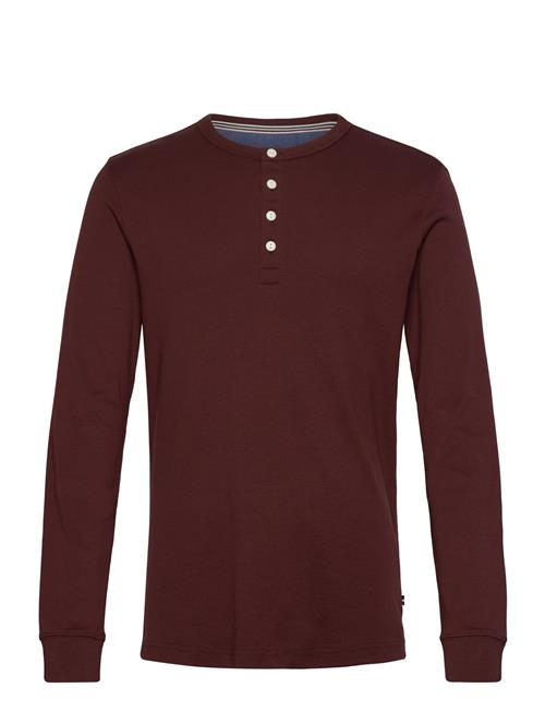 Lindbergh Solid Gradad W Contrast Fabric L/S Lindbergh Burgundy