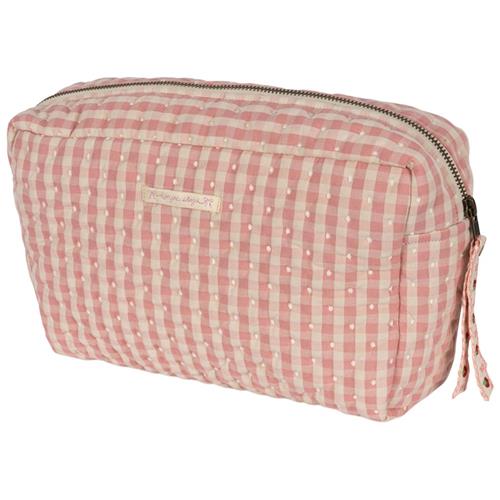 Konges Sløjd Seersucker Big Toiletry Bag Powder Pink Check | Lyserød | 0