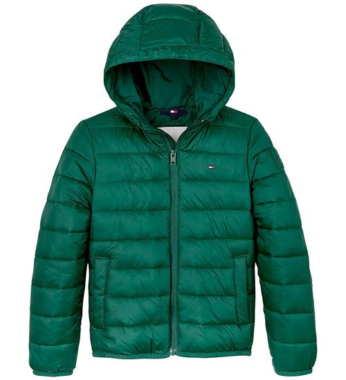 Se Tommy Hilfiger Tommy Hilfiger Dynejakke - Lightweight - Ornamental Green ved KidsWorld