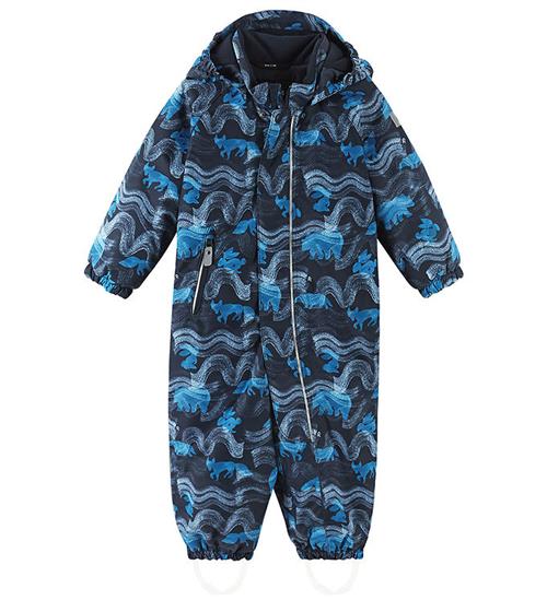 Se Reima Reima Flyverdragt - Puhuri - Navy m. Print ved KidsWorld