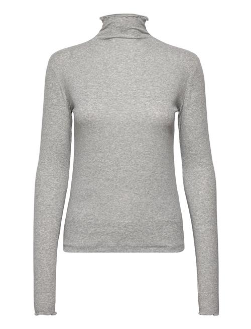 Se Filippa K Rib Mock Neck Top Filippa K Grey ved Booztlet