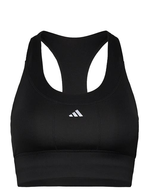 Run Pocket Medium Support Bra Adidas Performance Black