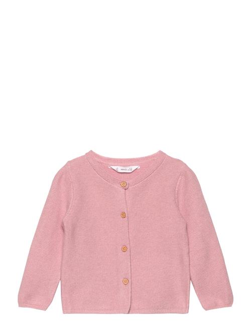 Mango Button Knit Cardigan Mango Pink