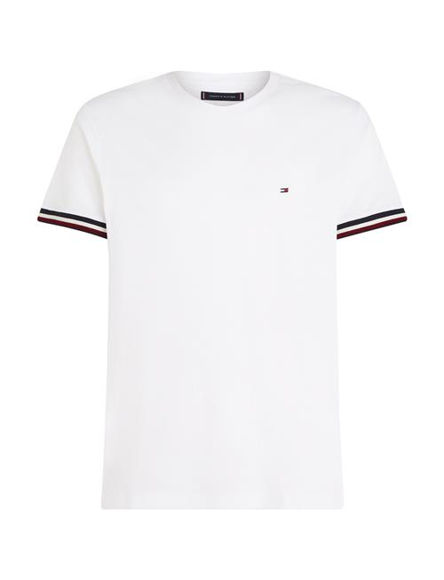 Tommy Hilfiger Global Stripe Cuff Pique Tee Tommy Hilfiger White