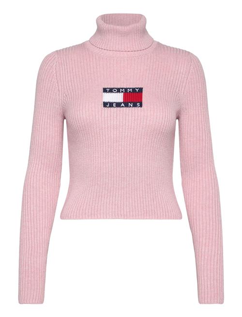 Tommy Jeans Tjw Melange Trtlnck Flag Sweater Tommy Jeans Pink