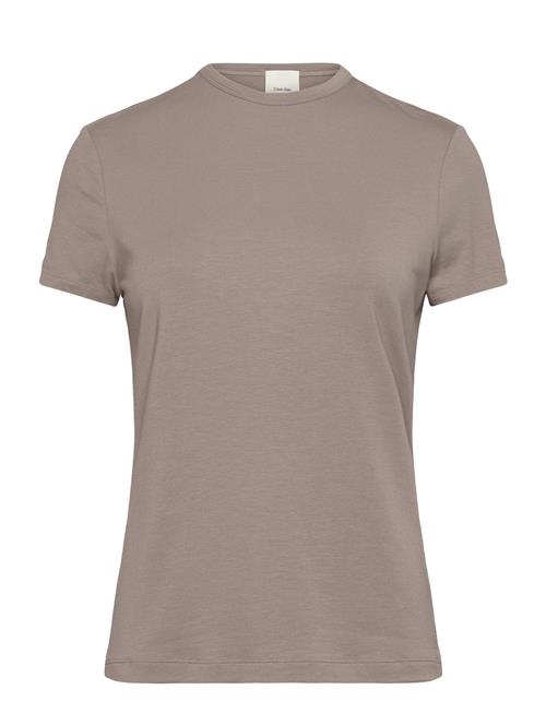 Calvin Klein Modal Stretch C-Neck Slim Top Ss Calvin Klein Beige