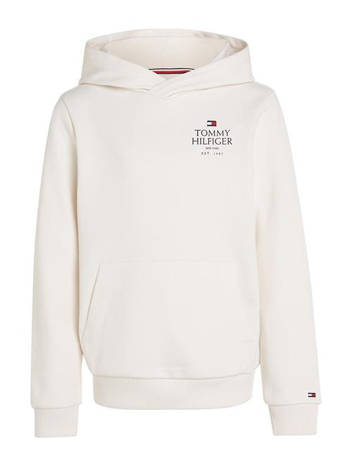 Se Tommy Hilfiger Th Logo Puff Print Reg Hoodie Tommy Hilfiger White ved Booztlet