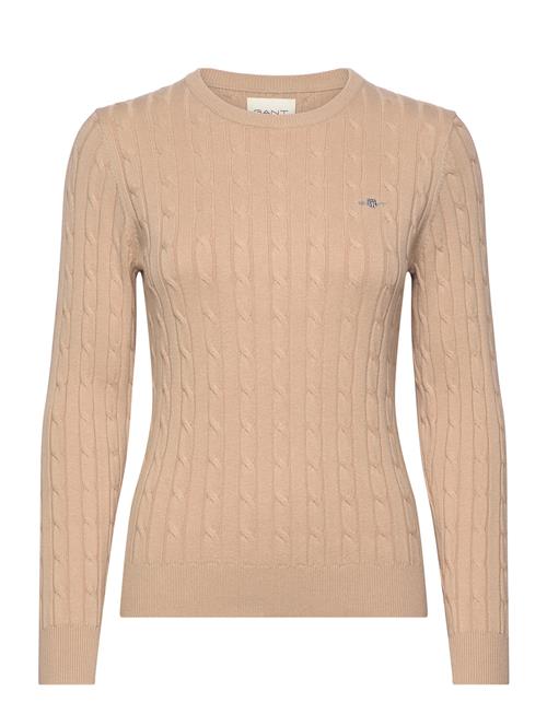 GANT Stretch Cotton Cable C-Neck GANT Beige