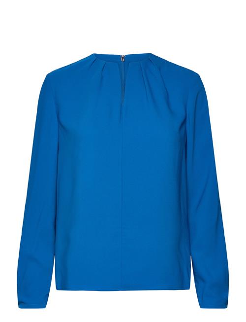 Calvin Klein Metal Bar Long Sleeve Blouse Calvin Klein Blue