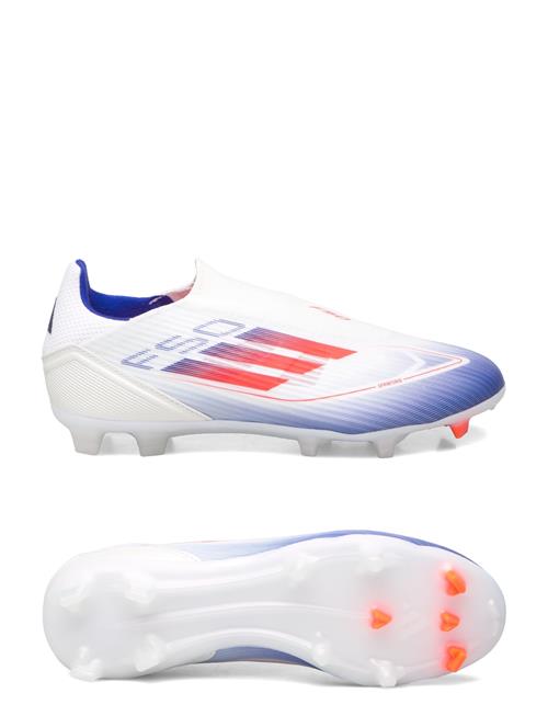 Se adidas Performance F50 League Laceless Football Boots Fg/Mg Adidas Performance White ved Booztlet