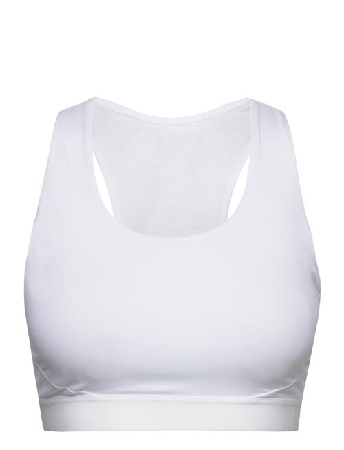 Se New Balance Nb Sleek Medium Support Pocket Sports Bra New Balance White ved Booztlet