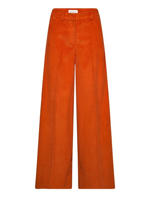 Se GANT Hw Wide Leg Cord Pants GANT Orange ved Booztlet