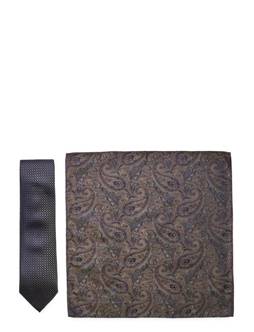 Se Amanda Christensen Tie & Pocket Square Amanda Christensen Navy ved Booztlet