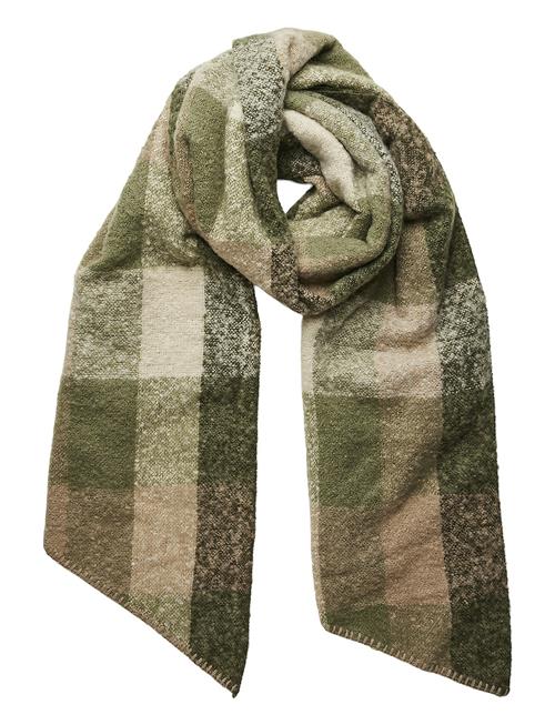 Pieces Pcpyron Checked Long Scarf Noos Bc Pieces Green