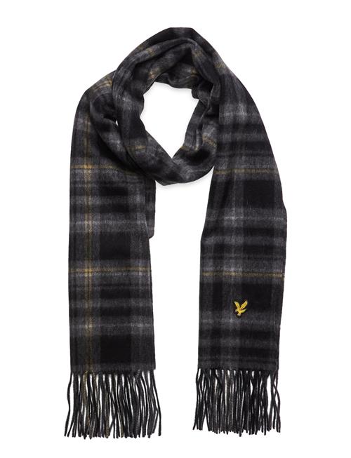 Lyle & Scott Tartan Cashmere Scarf Lyle & Scott Grey